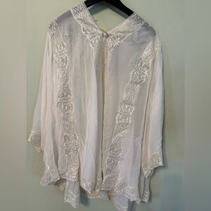 Ermanno Scervino White Lace Blouse 100% silk.